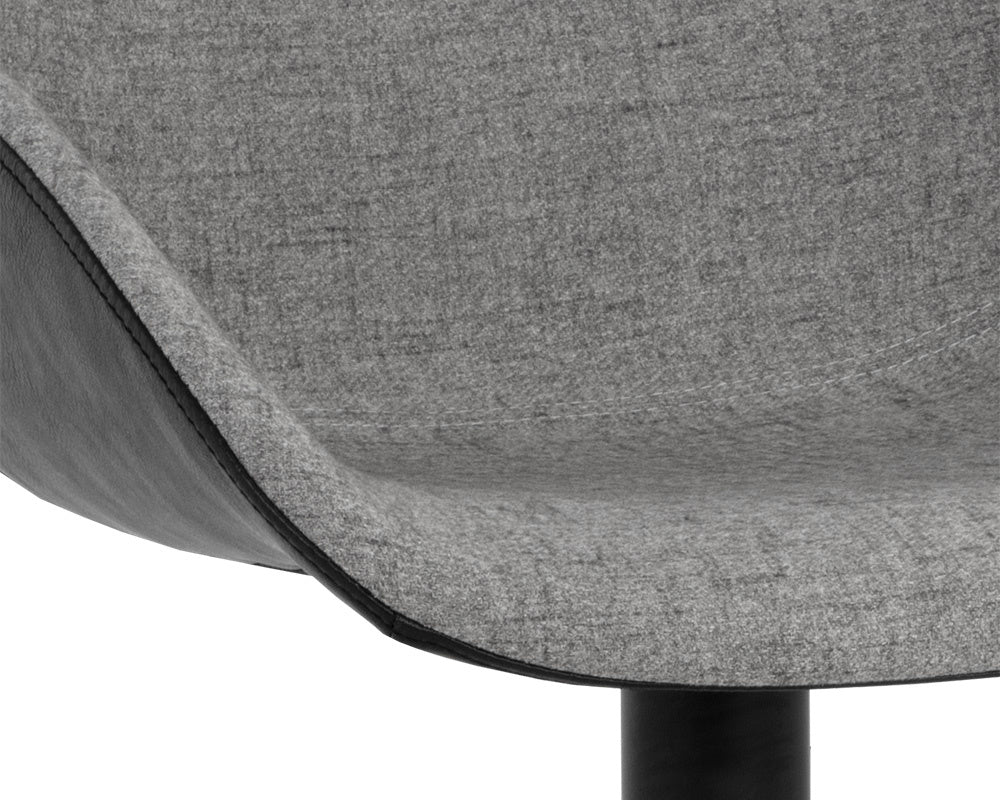 Mccoy Swivel Dining Chair - Nightfall Black / November Grey