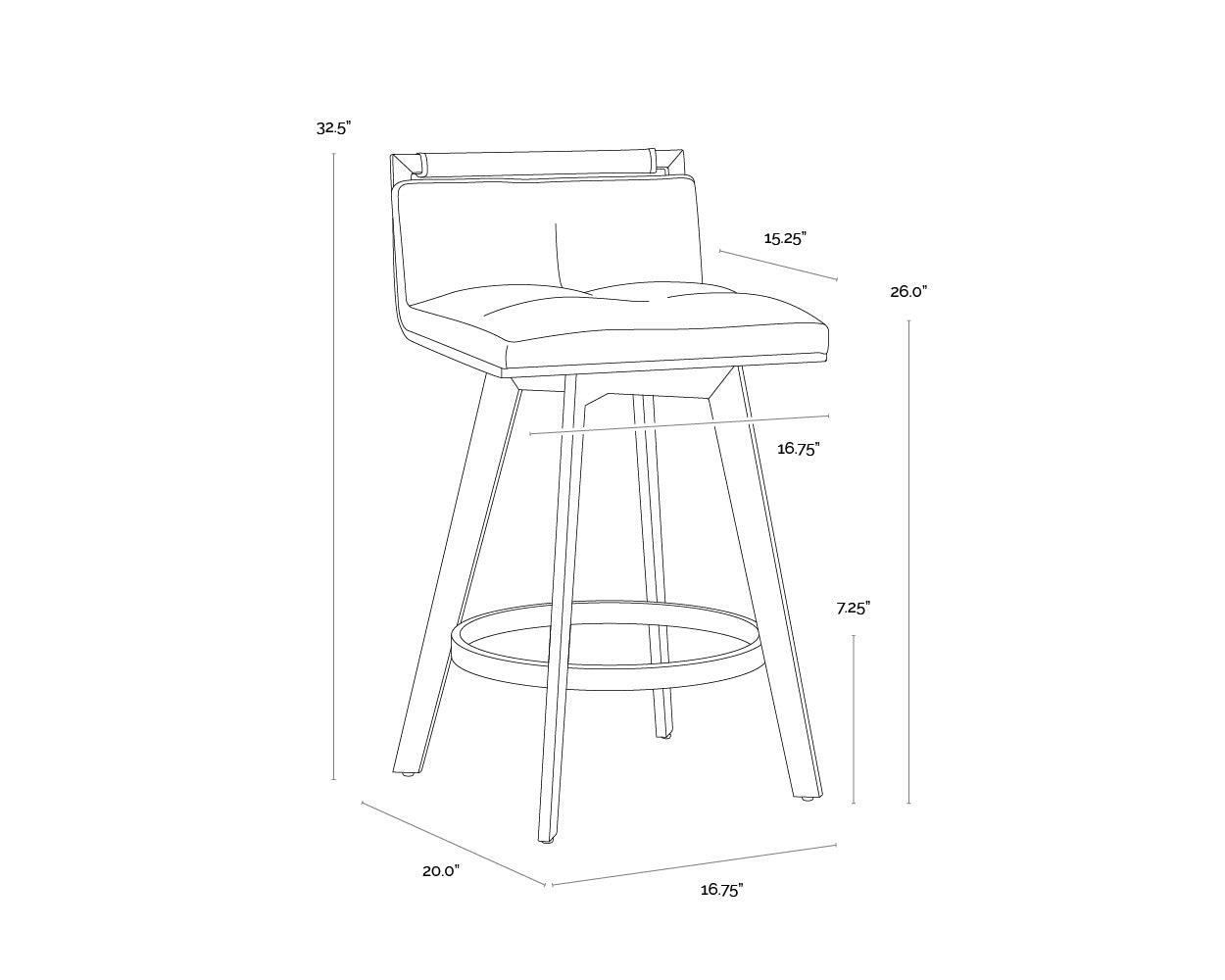 Arizona Swivel Counter Stool - Castillo Cream