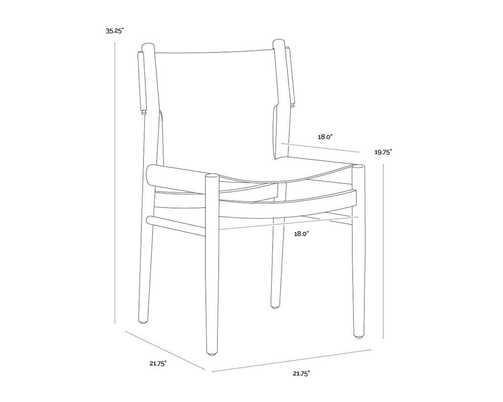Argus Dining Chair - Nubuck Caramel Leather
