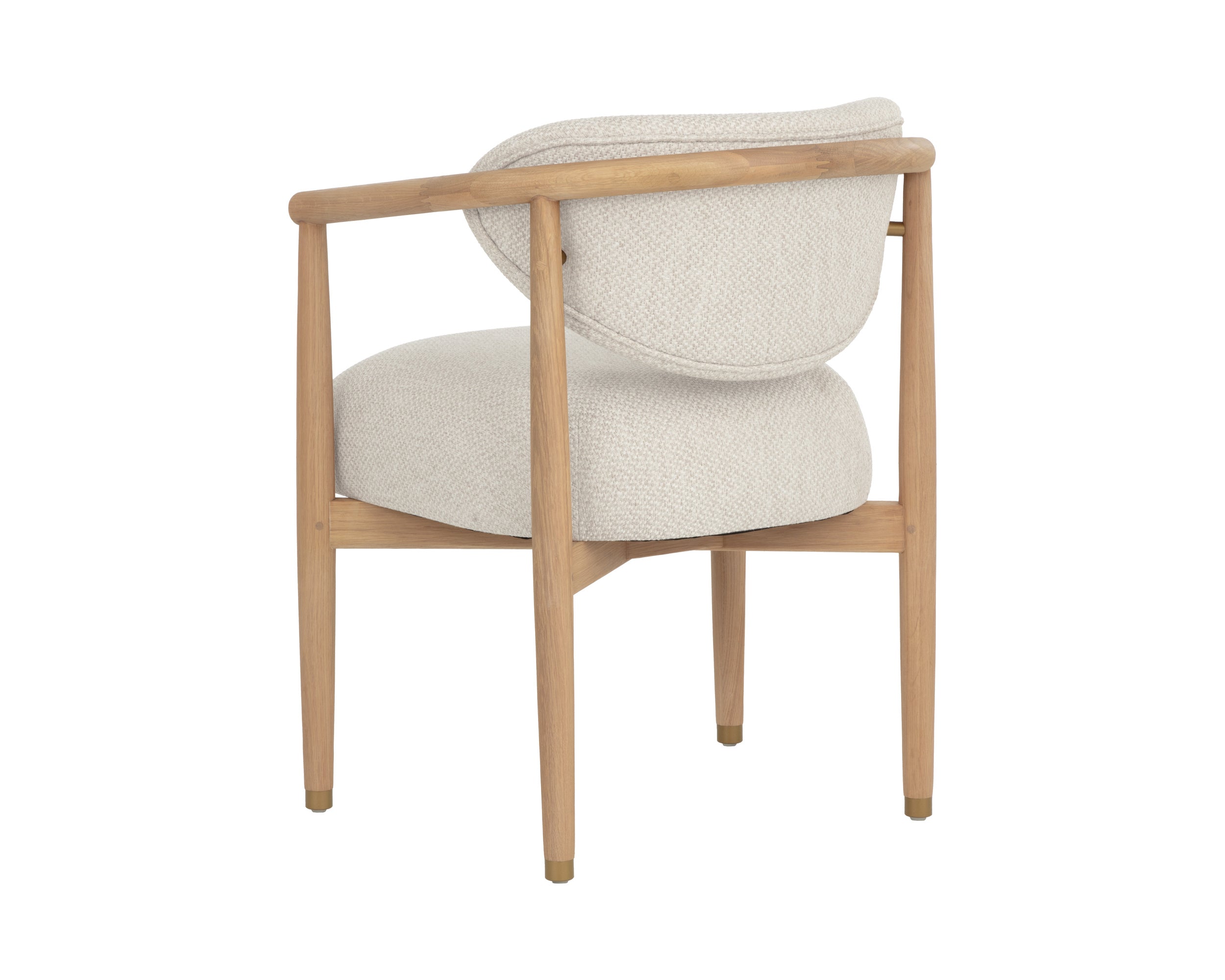 Sigrid Dining Armchair - Light Oak - Monument Oatmeal