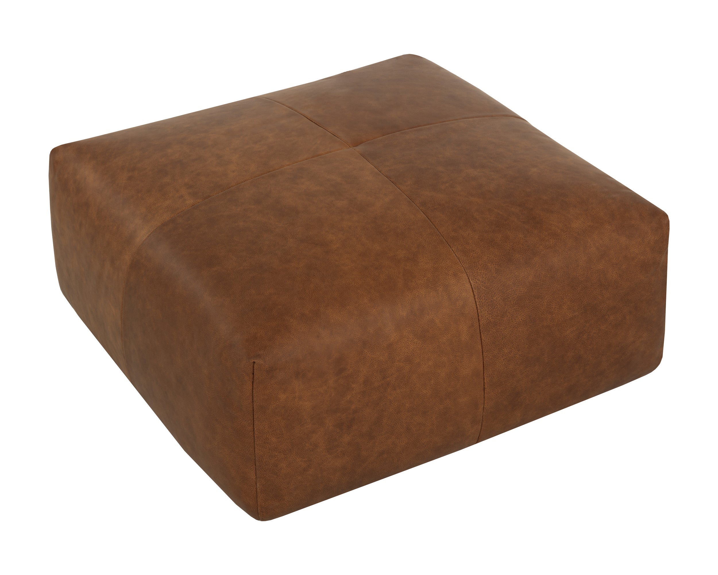 Elio Ottoman - Cognac Leather