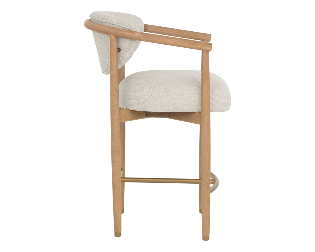 Sigrid Counter Stool - Light Oak - Monument Oatmeal