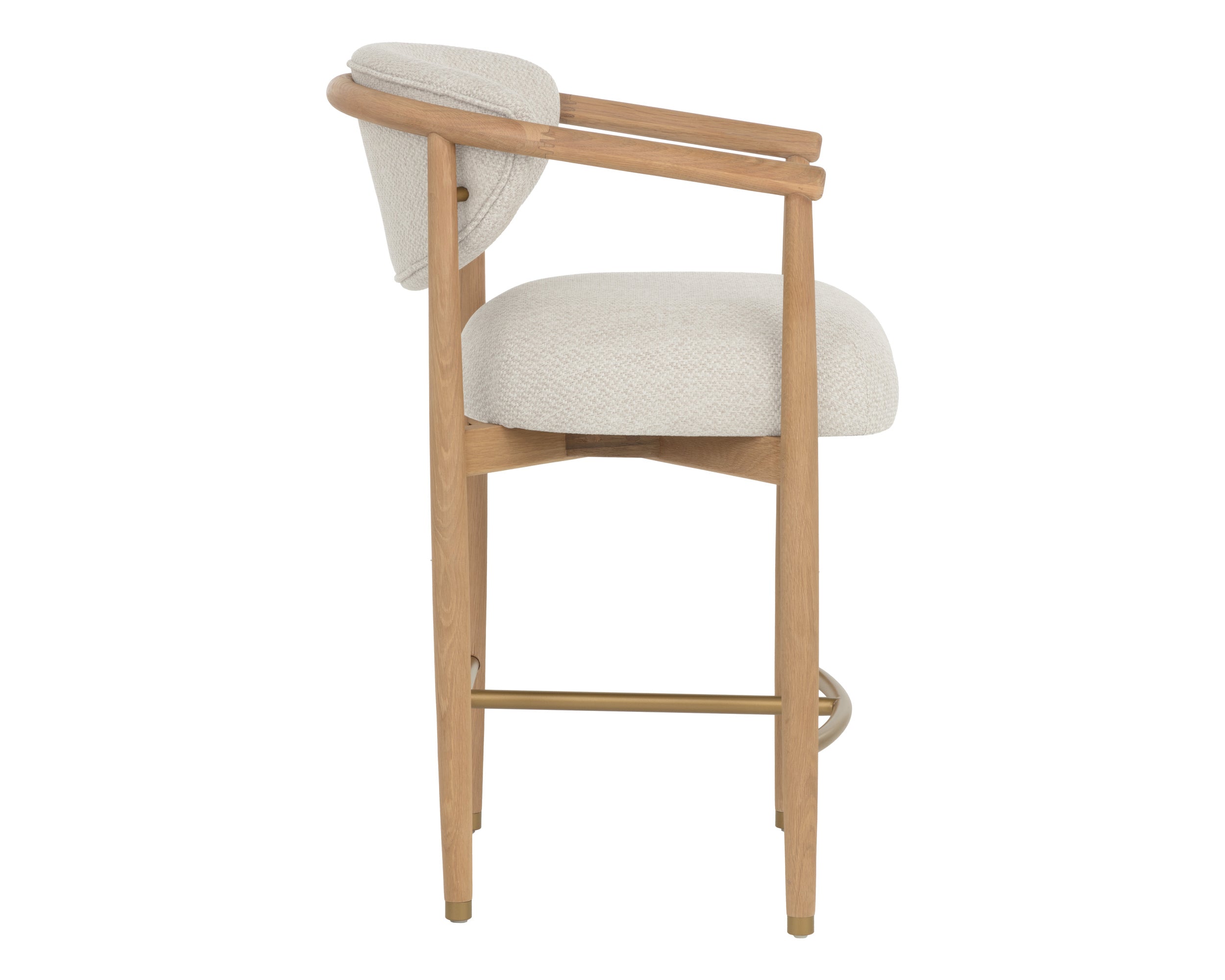 Sigrid Counter Stool - Light Oak - Monument Oatmeal
