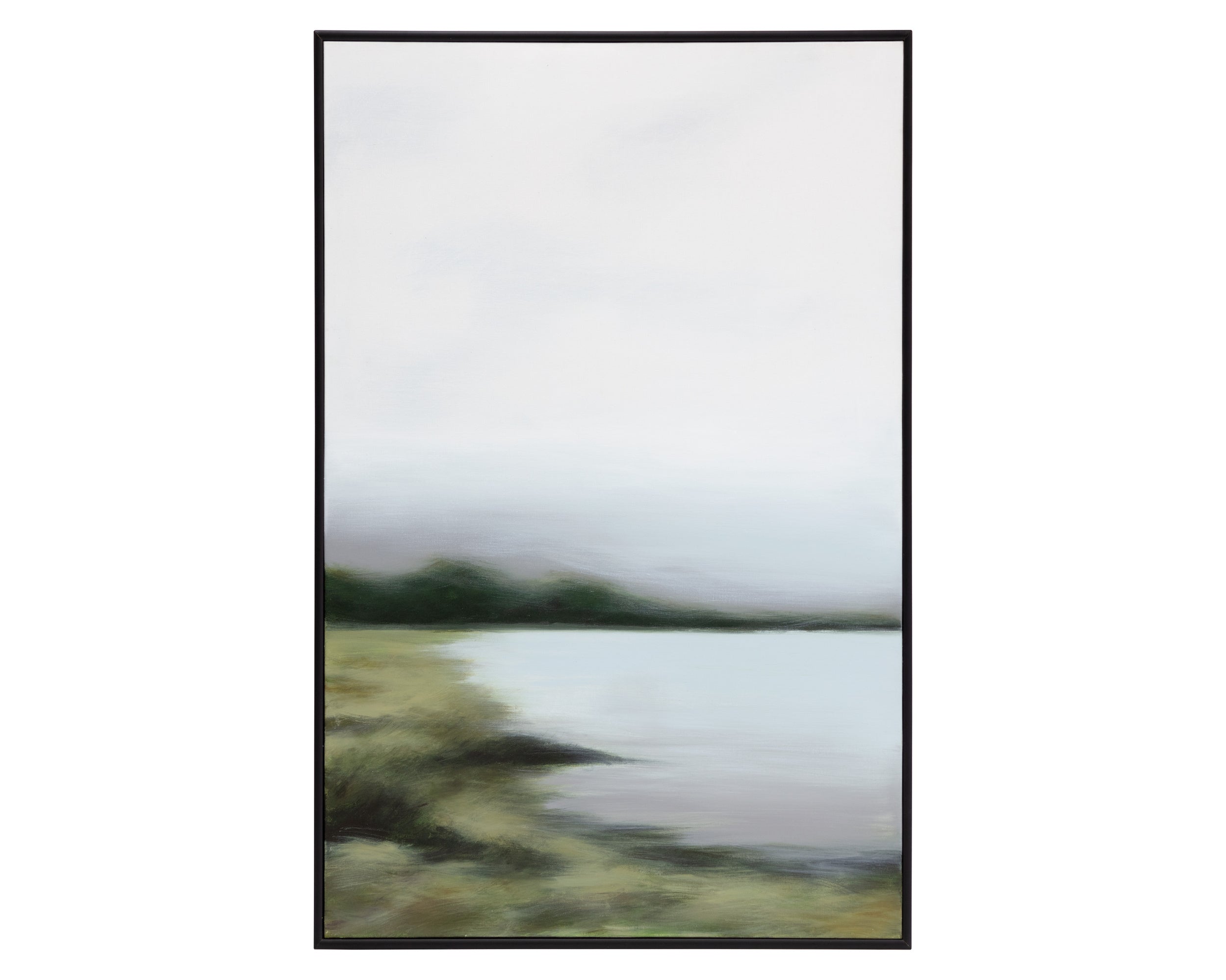 Lakeside Views (Set Of 2) - 36" X 48" - Black Floater Frame