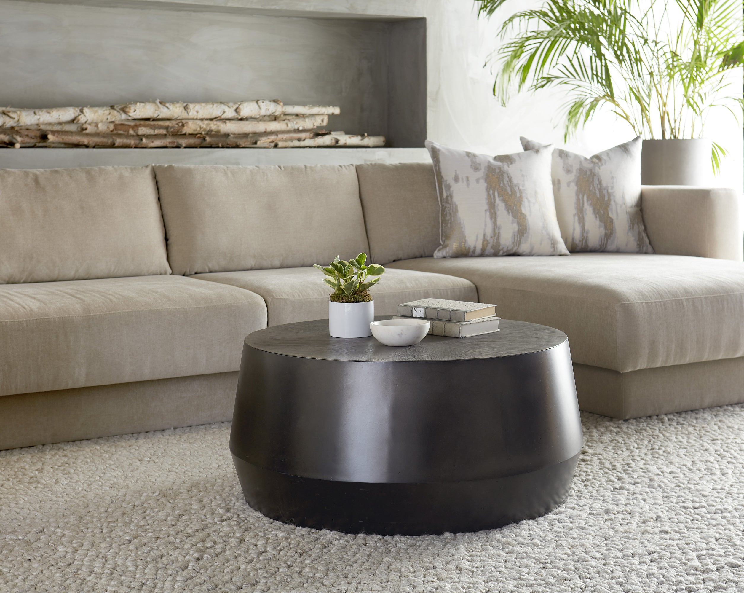 Creed Coffee Table - Small - Gunmetal
