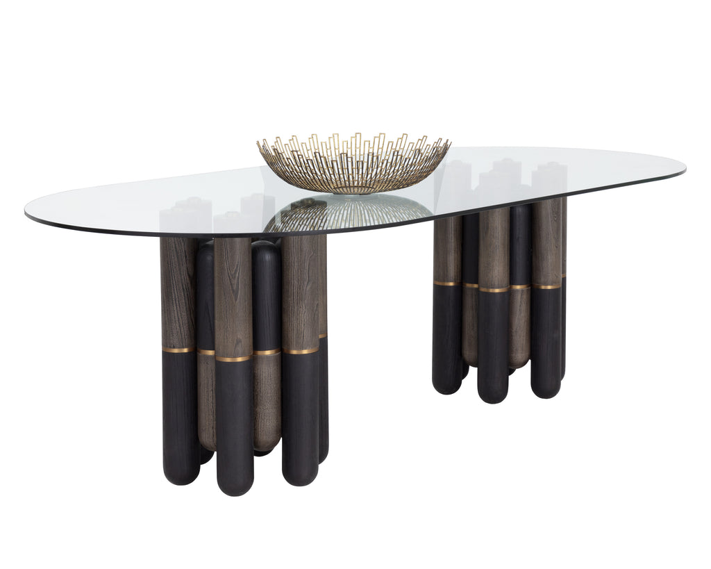 Yanna Dining Table - Oval - Glass - 94.5"