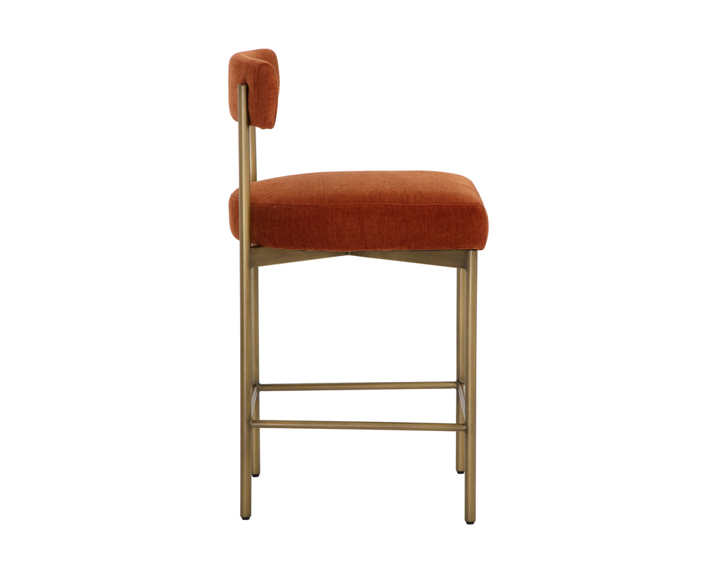 Seneca Counter Stool - Antique Brass - Danny Rust
