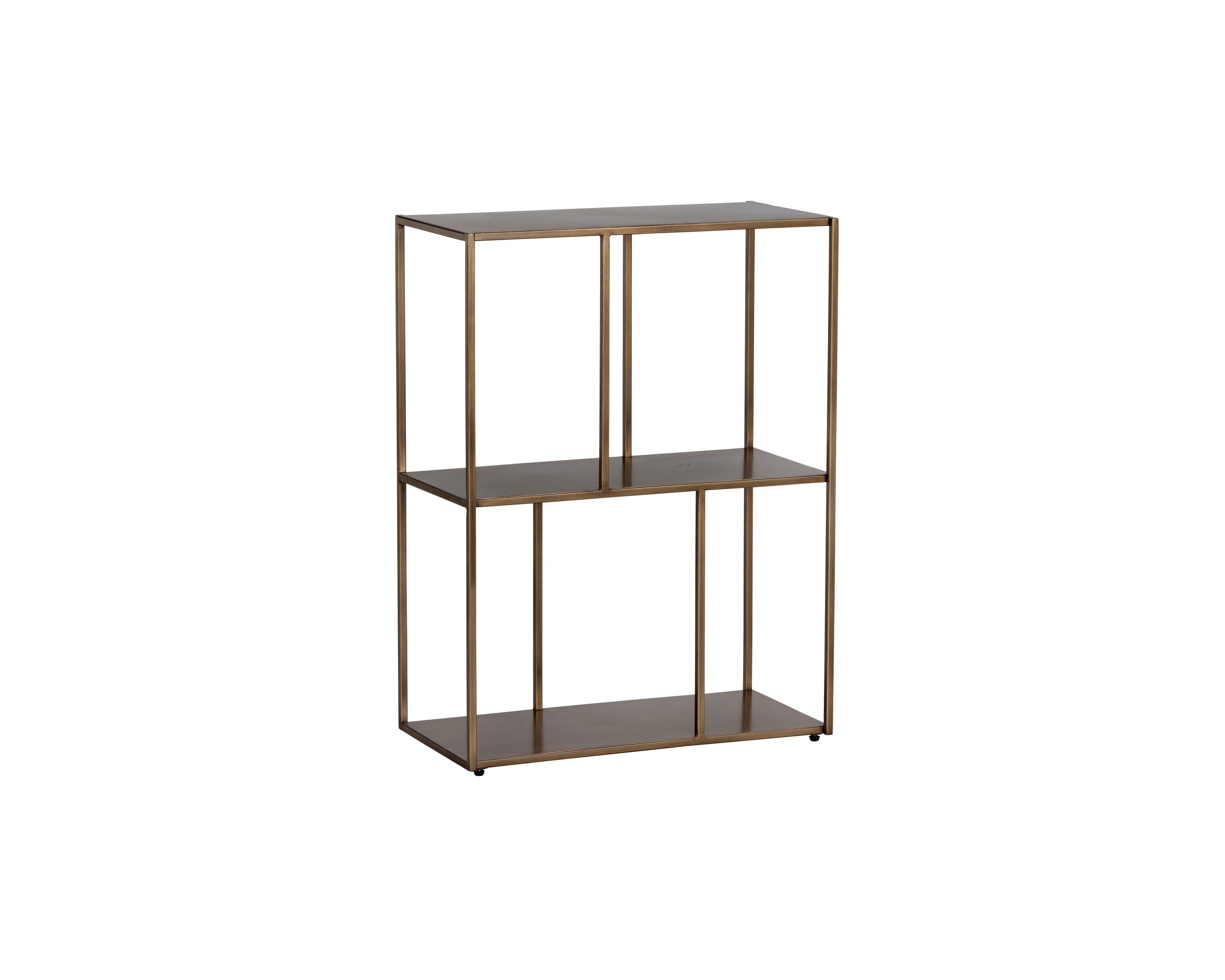 Eiffel Low Bookcase - Small - Antique Brass