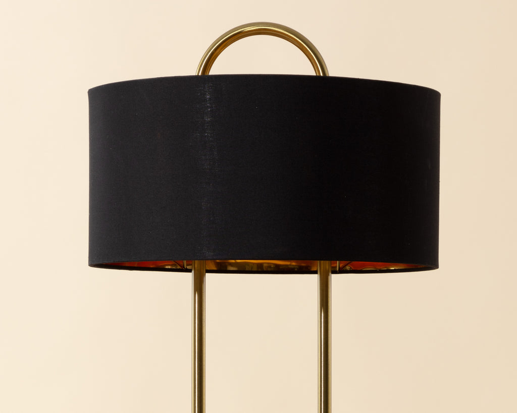 Kezna Table Lamp - Black Marble - Matte Black