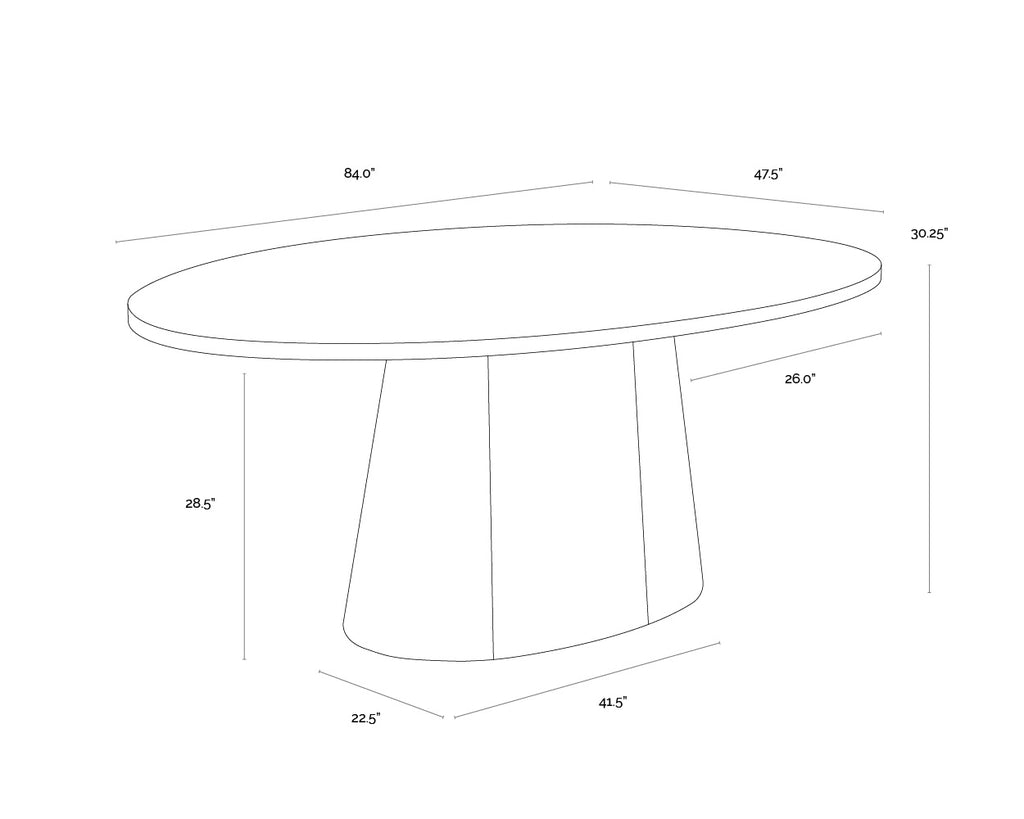 Elina Dining Table - Oval - Light Oak - 84"