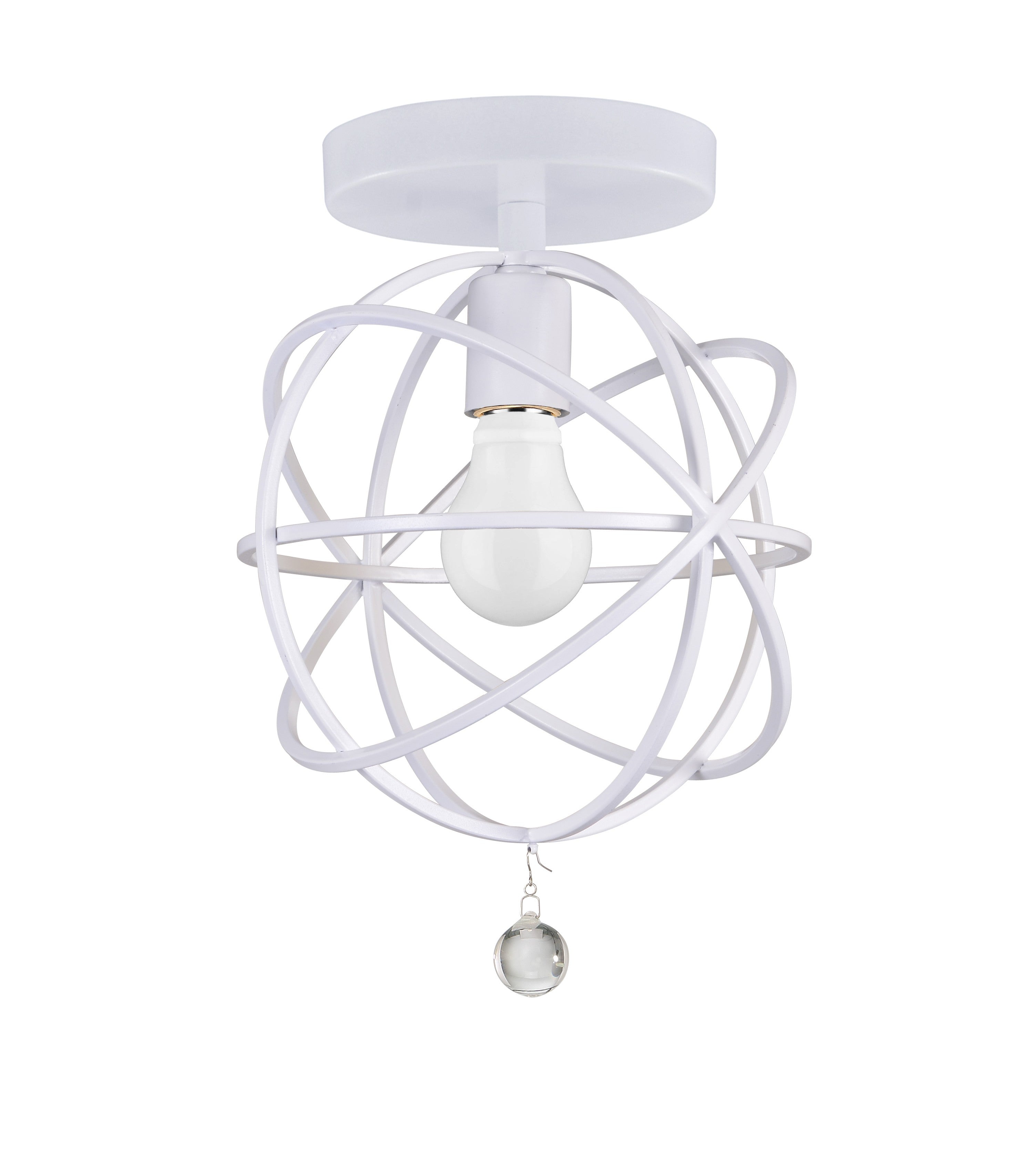 Solaris 9'' Wet White Semi Flush Mount