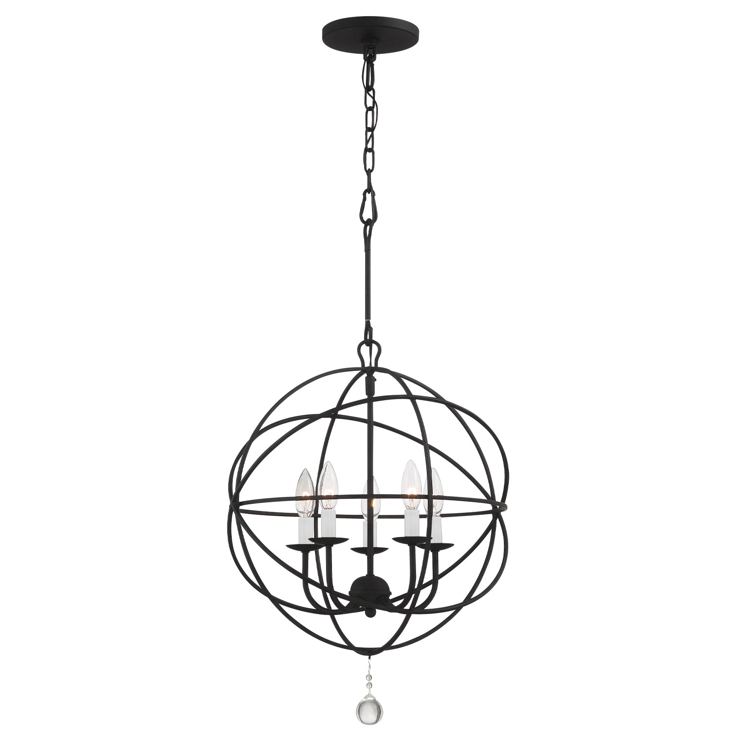 Solaris 17'' Black Chandelier