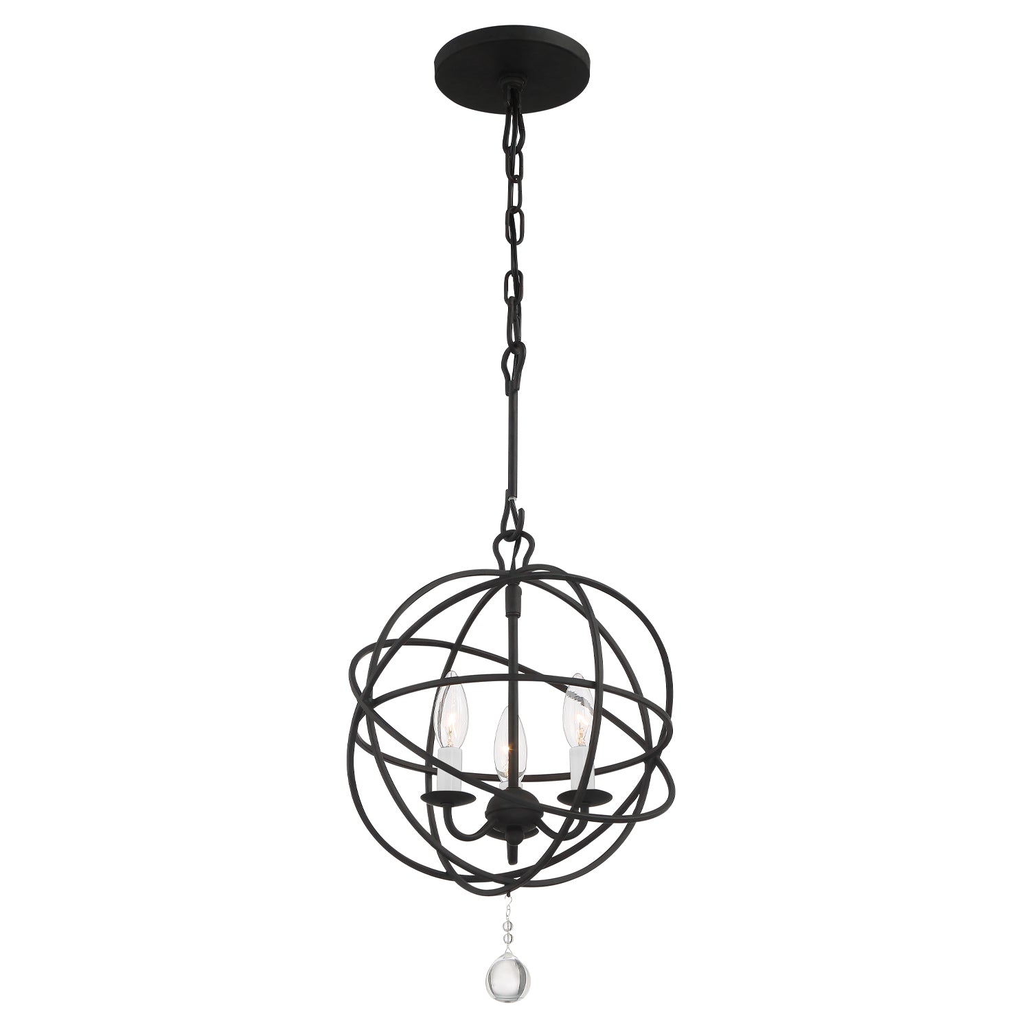 Solaris 12.5'' Black Chandelier