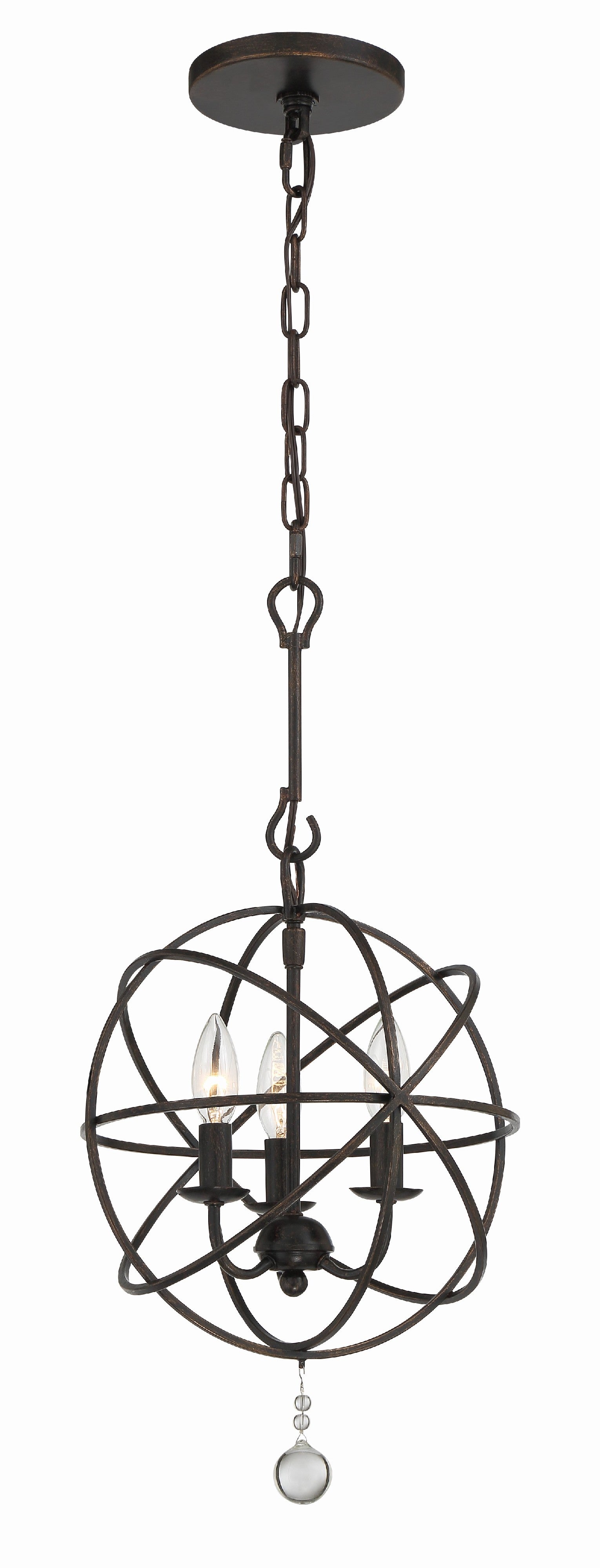 Solaris 12.5'' English Bronze Chandelier