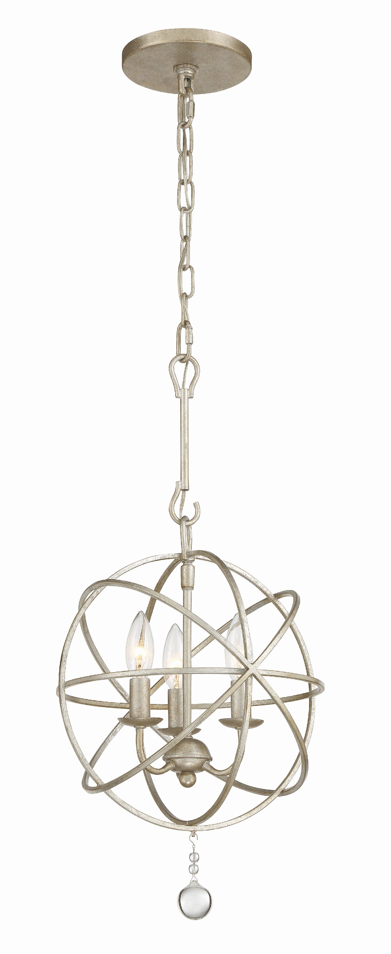 Solaris 12.5'' Olde Silver Chandelier
