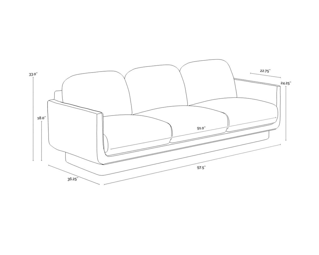 Everton Sofa - Meg Dark Brown