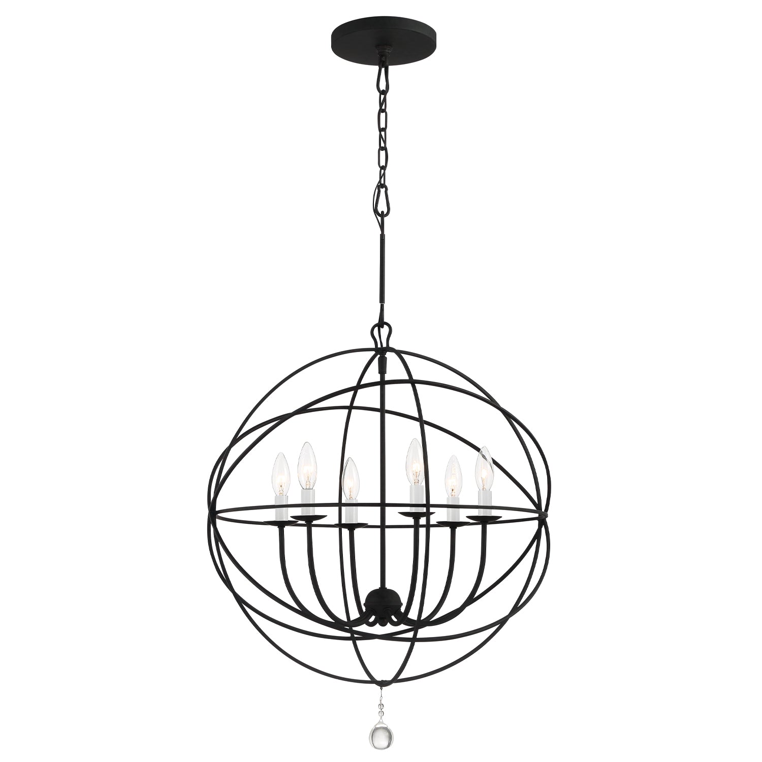 Solaris 28.5'' Black Chandelier