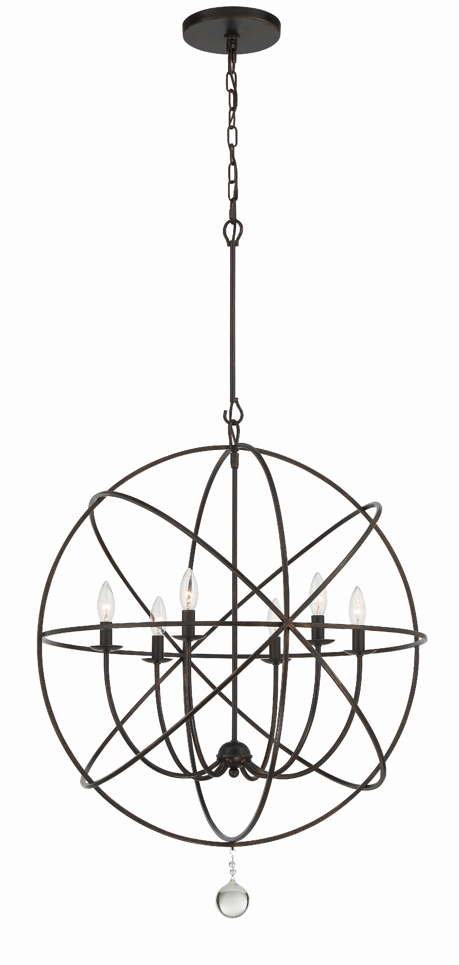 Solaris 28.5'' English Bronze Chandelier