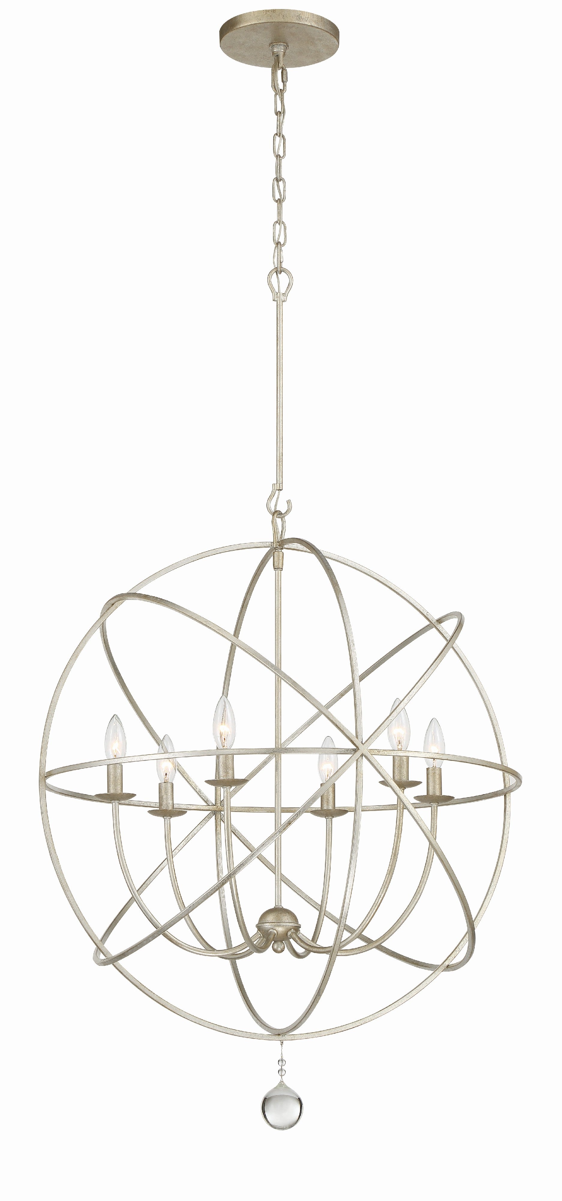 Solaris 28.5'' Olde Silver Chandelier