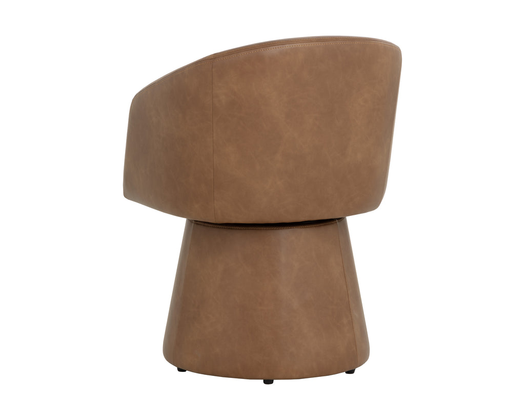 Etta Swivel Dining Armchair - Copley Cognac