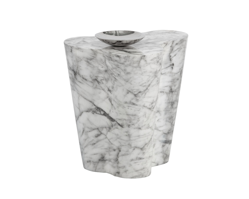 Ava Side Table - Large - Marble Look