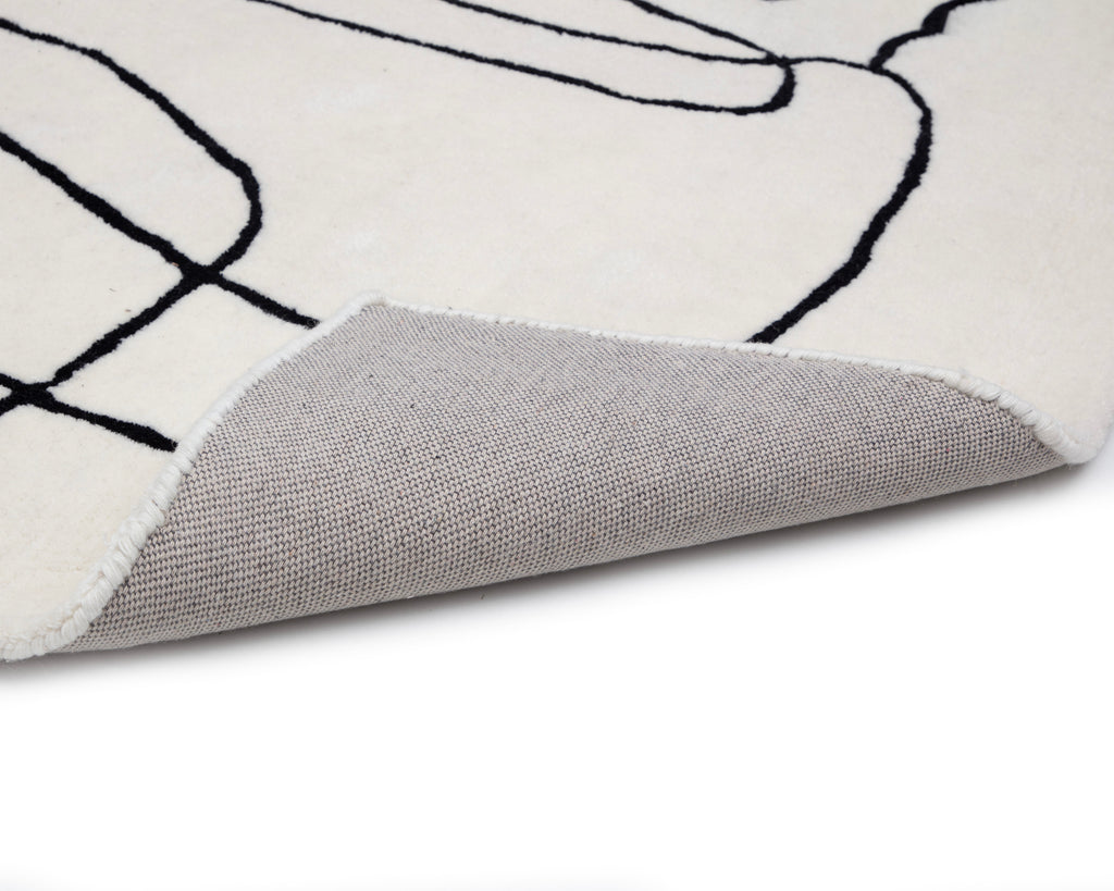Tilda Hand-Tufted Rug - Ivory / Charcoal - 9' X 12'