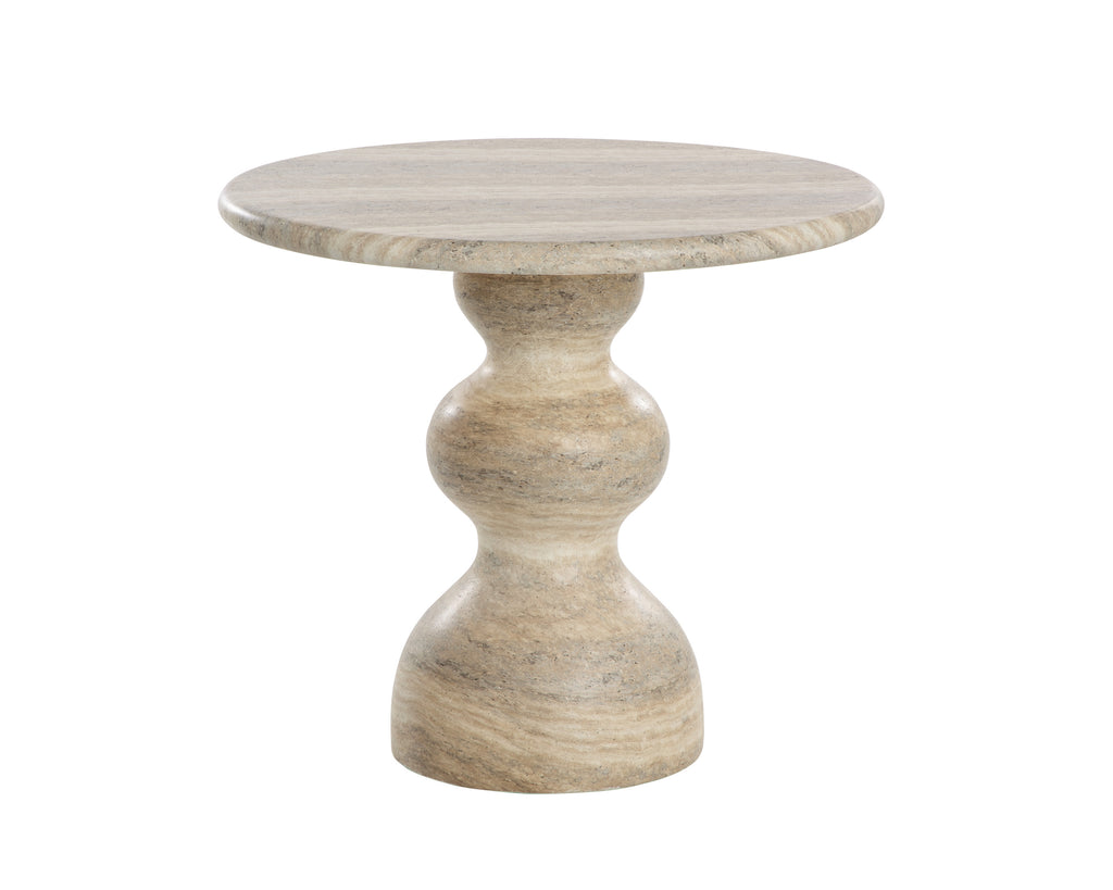 Raul Bistro Table - Travertine Look - Dune - 34"