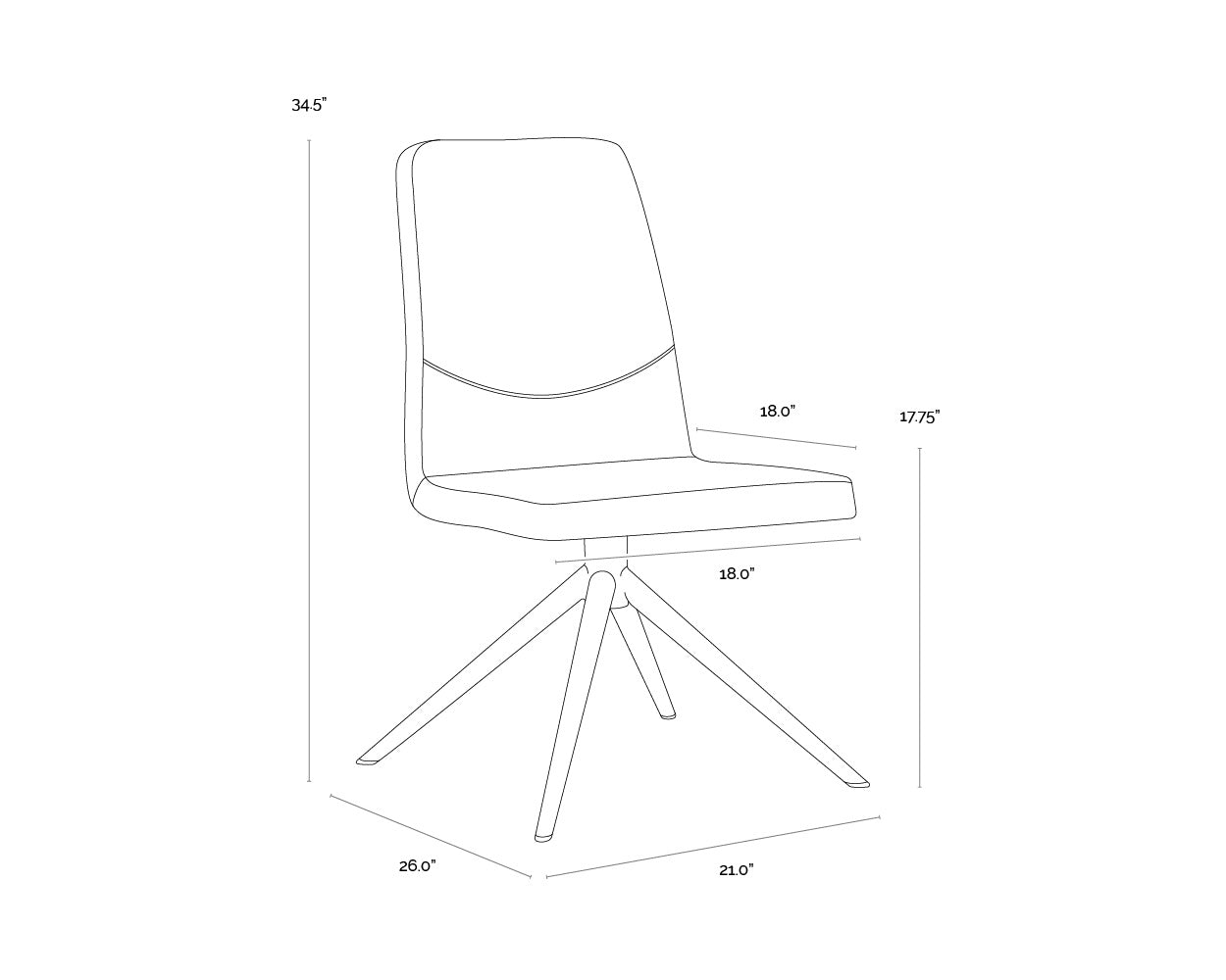 Hilda Swivel Dining Chair - Vienna Cream
