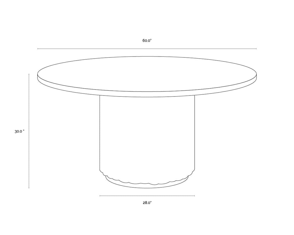 Riviera Dining Table - Round - 60"