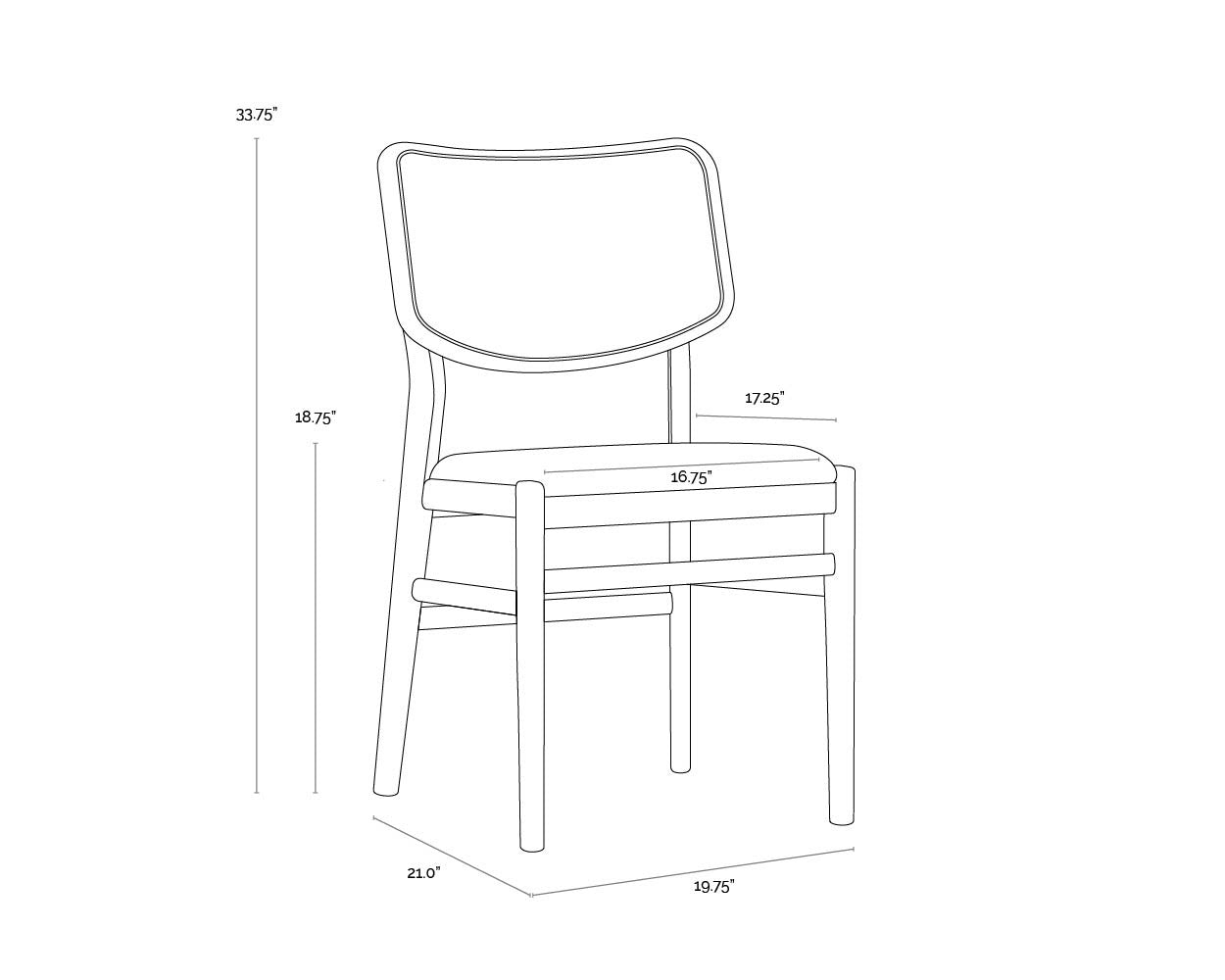 Annex Dining Chair - Abbington Black / Natural
