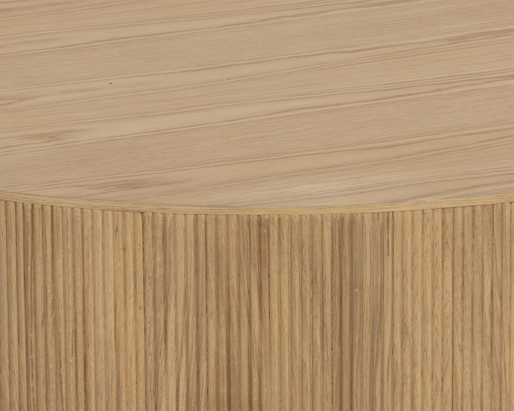 Kalla Coffee Table - Round - Rustic Oak