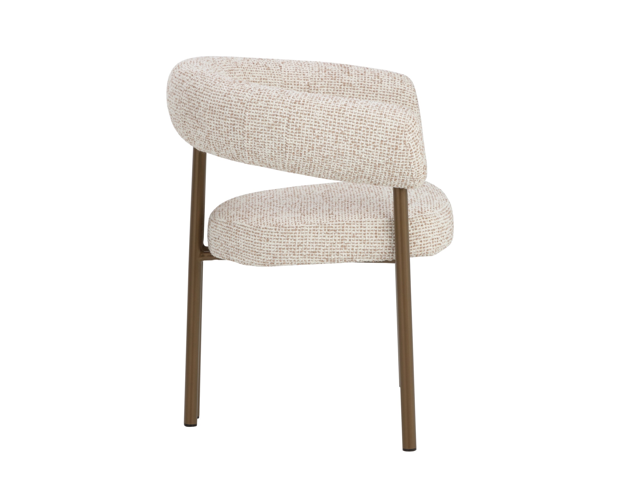 Oniva Dining Armchair - Antique Bronze - Noah Ecru