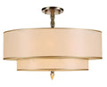 Luxo 26'' Antique Brass Semi Flush Mount