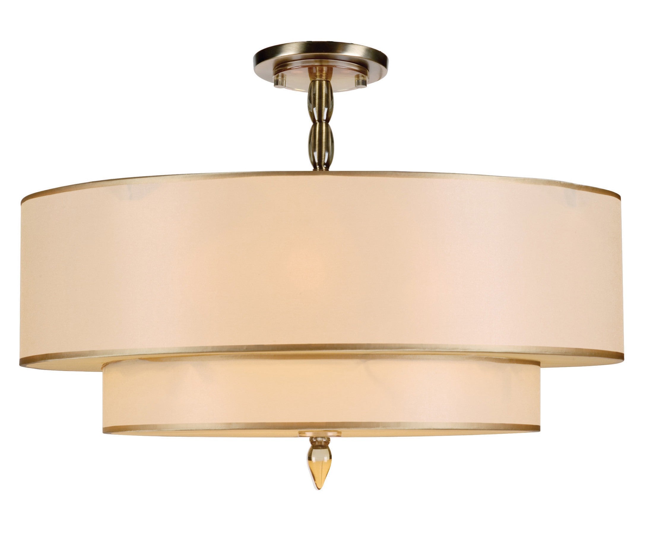 Luxo 26'' Antique Brass Semi Flush Mount