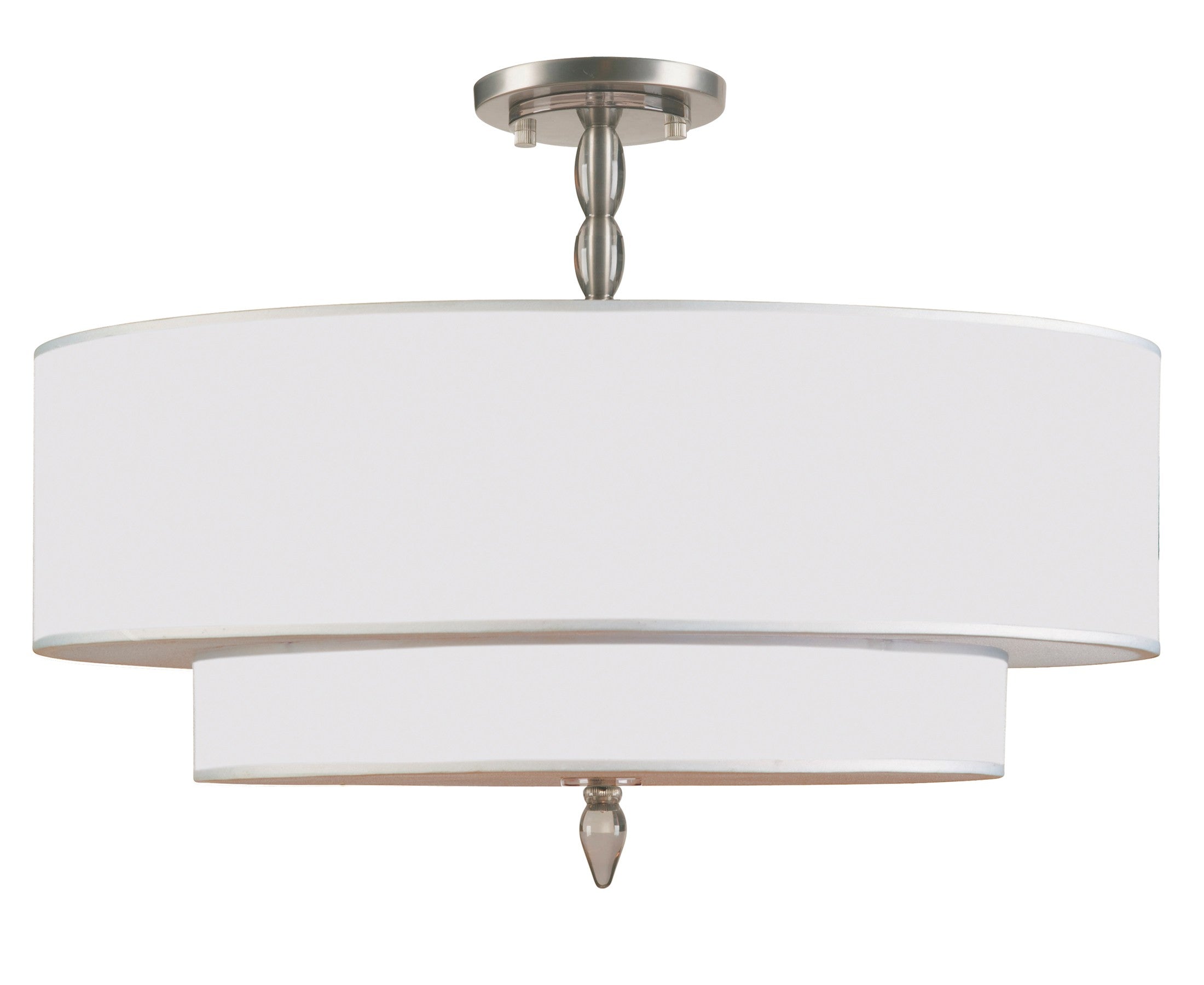 Luxo 26'' Satin Nickel Semi Flush Mount