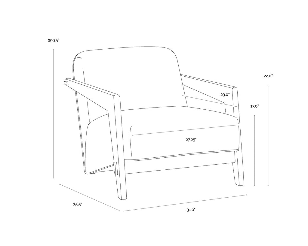 Bosco Lounge Chair - Geralt Linen