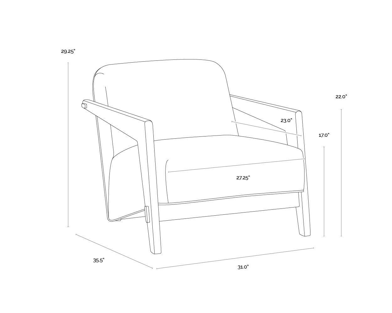Bosco Lounge Chair - Geralt Linen