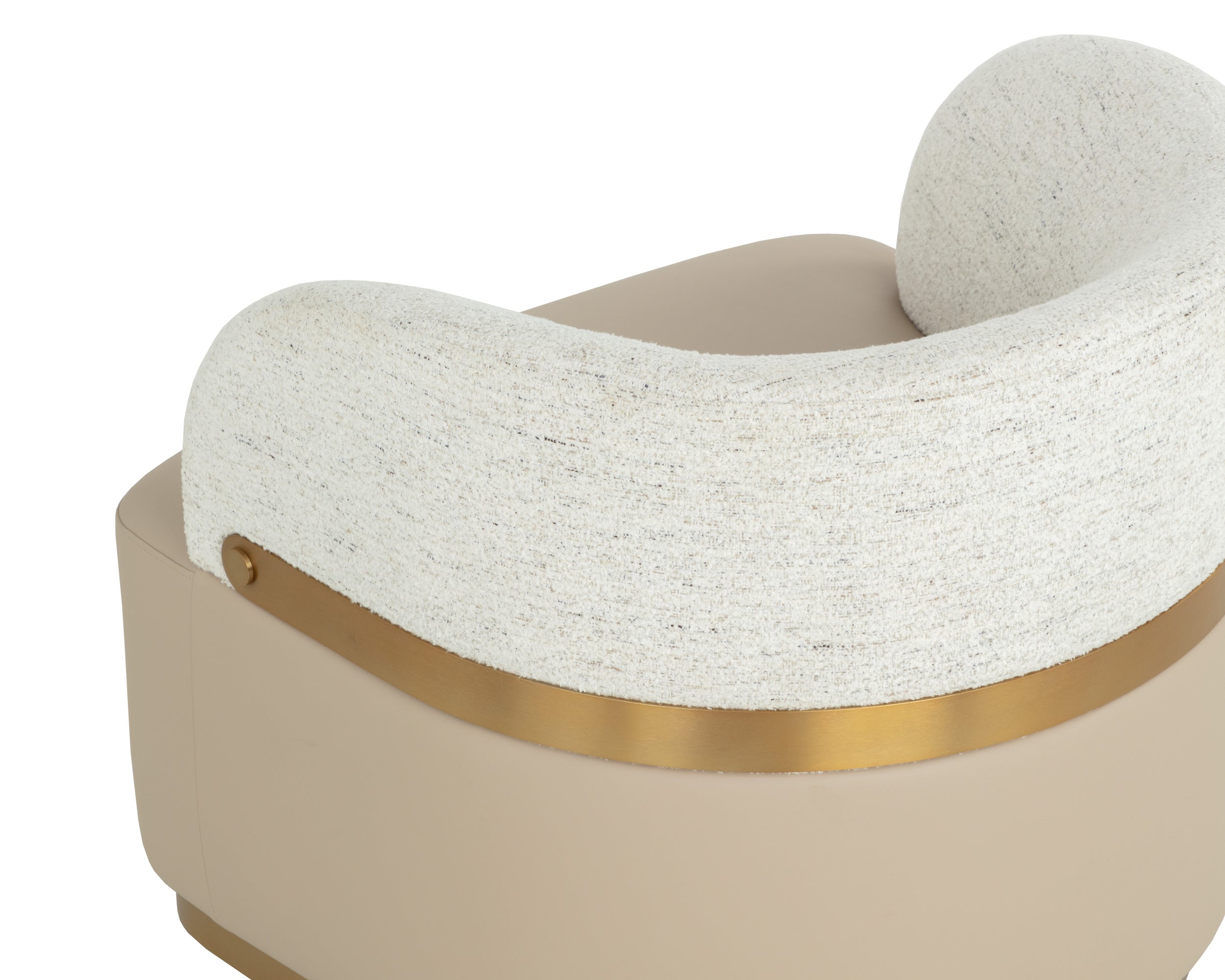 Brinda Swivel Lounge Chair - Napa Beige / Hailey Moon
