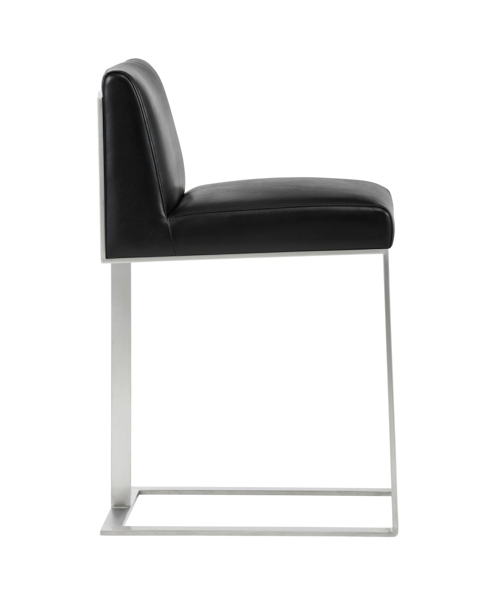 Dean Counter Stool - Stainless Steel - Cantina Black