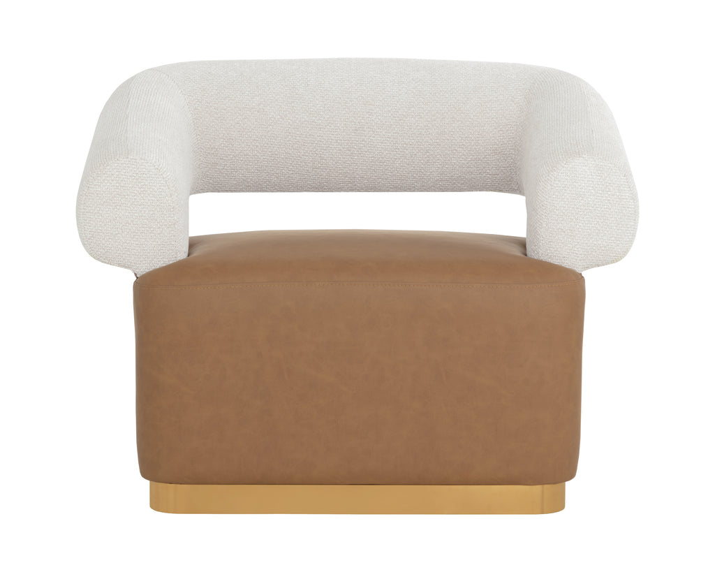 Aggie Swivel Lounge Chair - Milliken Cognac / Rhea Light Barley
