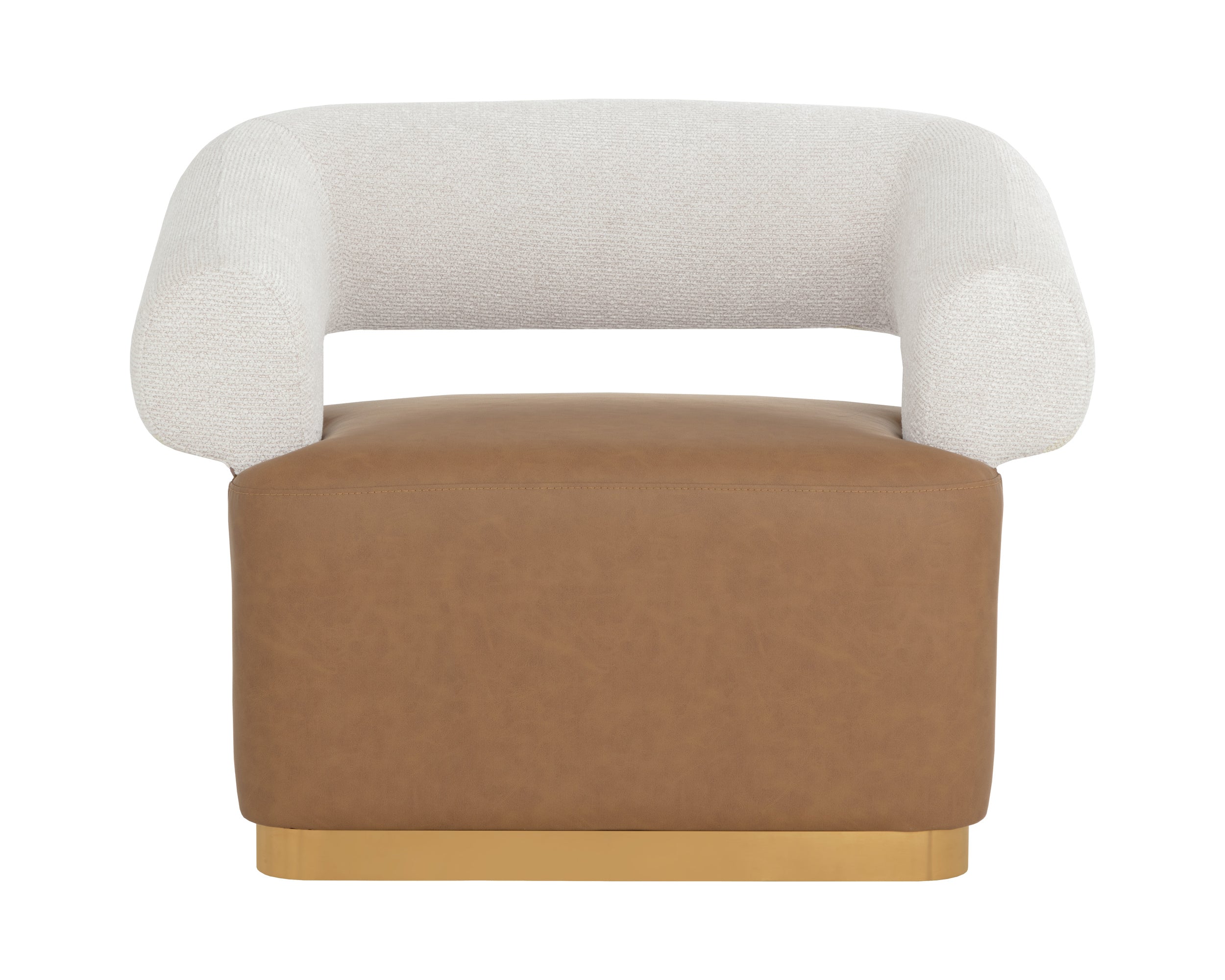 Aggie Swivel Lounge Chair - Milliken Cognac / Rhea Light Barley