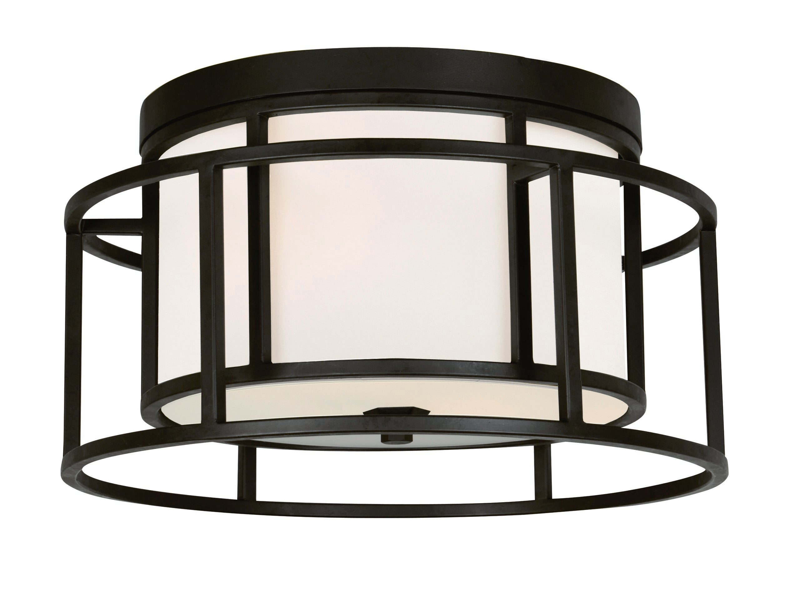 Brian Patrick Flynn Hulton 15'' Matte Black Flush Mount