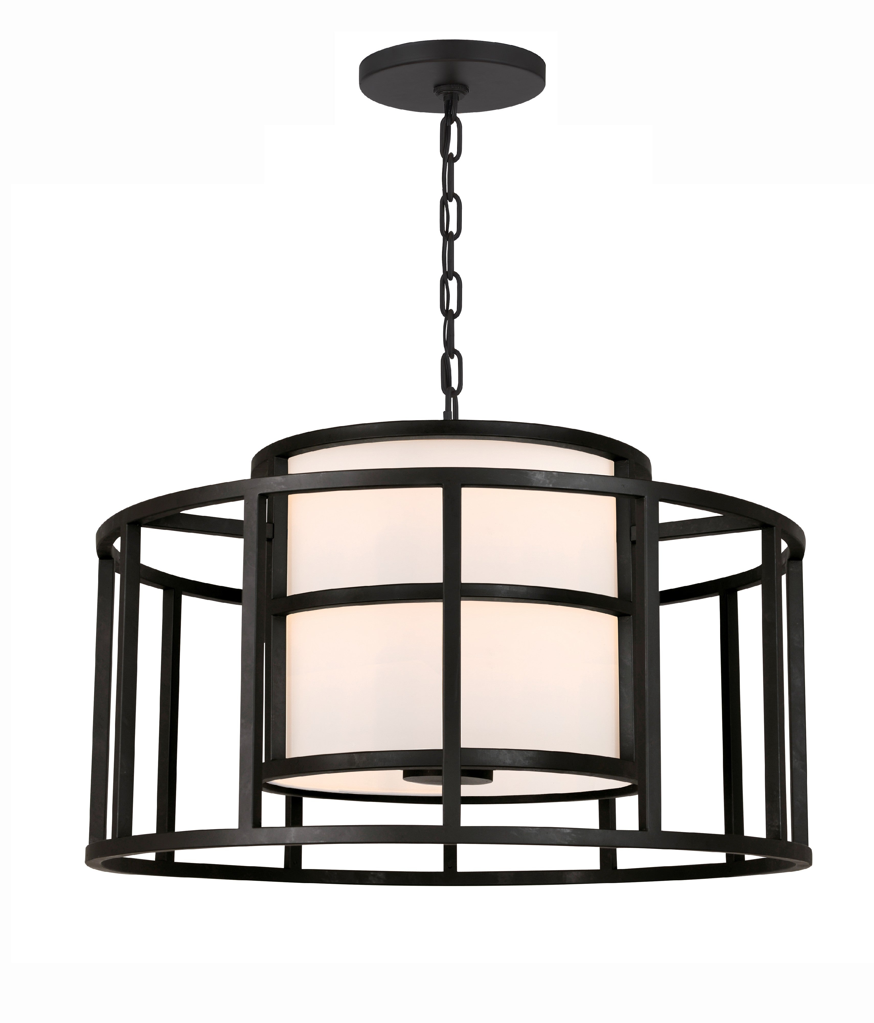 Brian Patrick Flynn Hulton 25'' Matte Black Chandelier