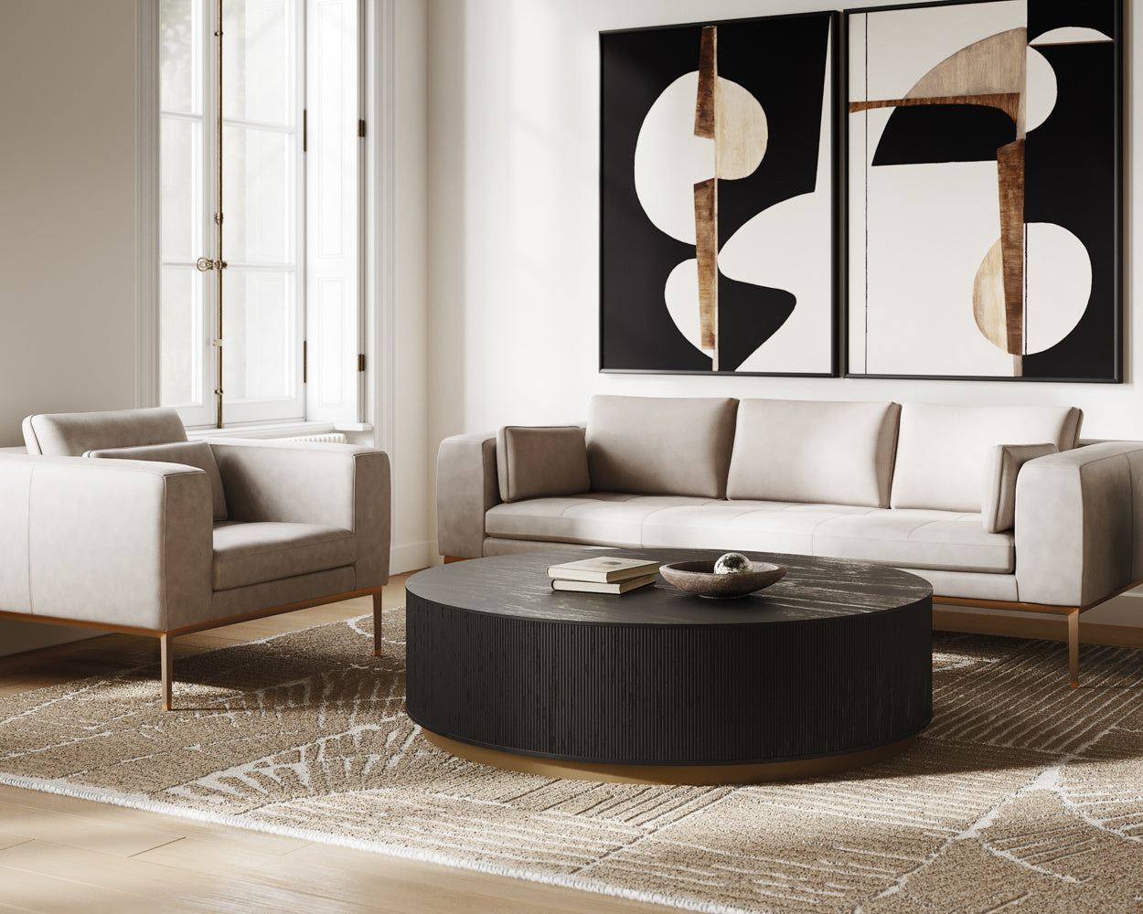 Burr Armchair - Bali Bone Leather