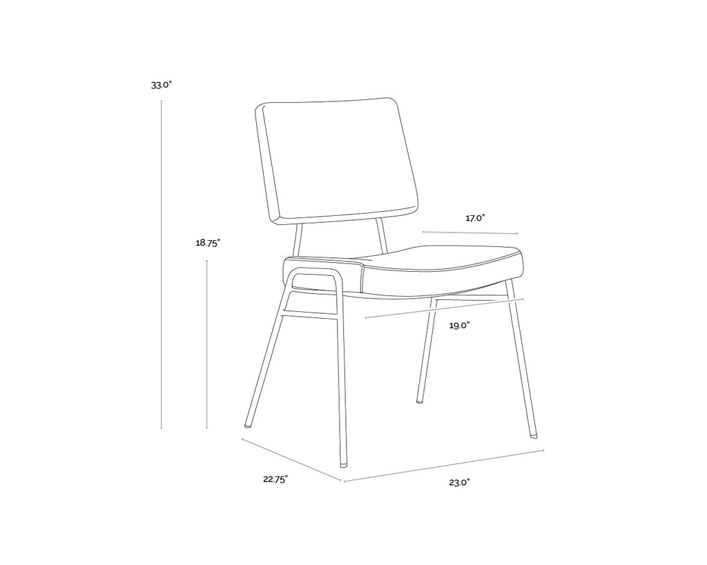 Brinley Dining Chair - Gold - Nightfall Black / Chacha Grey