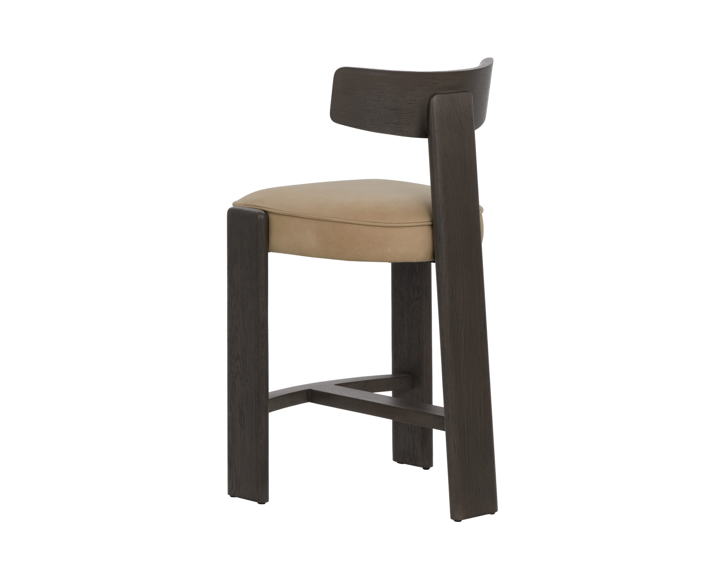 Horton Counter Stool - Dark Brown - Sahara Sand Leather