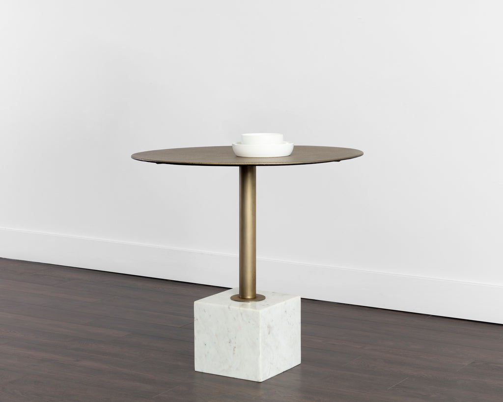 Kata Bistro Table - White Marble - 32"