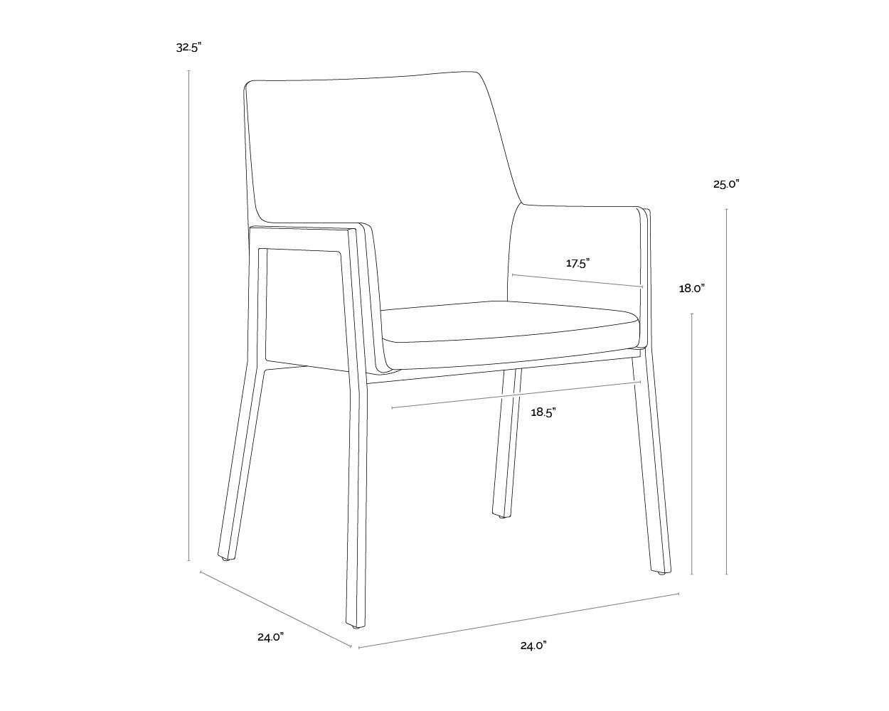 Bernadette Dining Armchair - Bravo Cognac