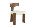 Horton Dining Chair - Warm Brown - Geralt Linen