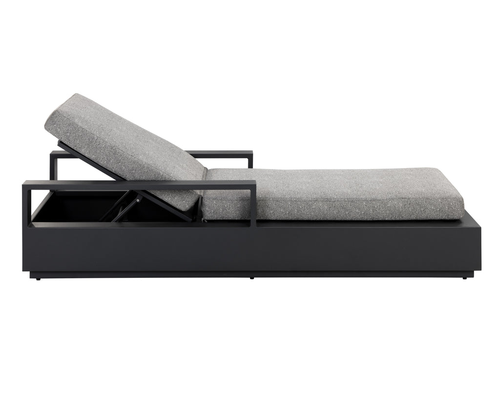 Tavira Lounger - Charcoal - Lanikai Salt And Pepper
